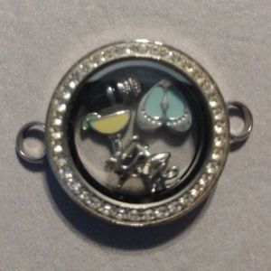 Origami owl silver locket bracelet